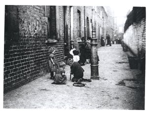 London Slums by English School